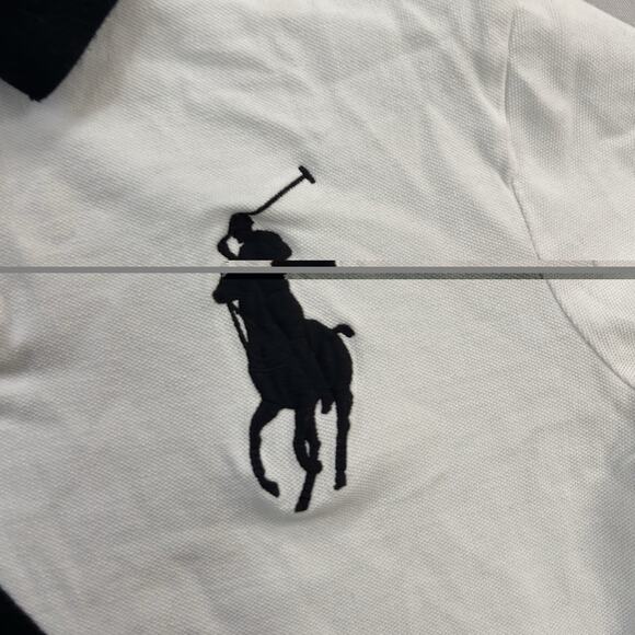 Polo Ralph Lauren Shirt Mens Sz L Black White Polo Big Pony Short Sleeve Button - Picture 3 of 7